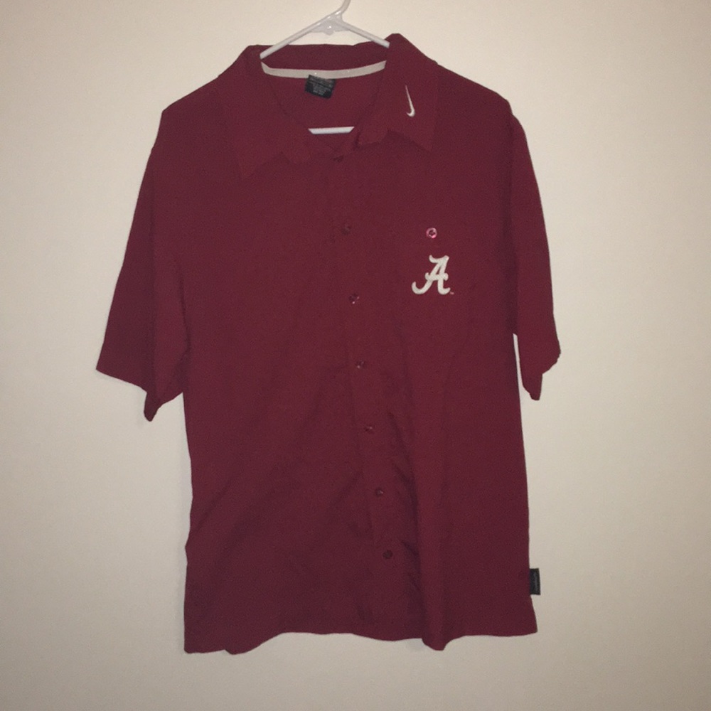 Nike Short Sleeved Alabama Crimson Tide Button